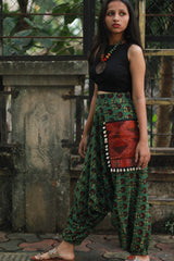 Wayfarer | Drop Crotch Pants | Fern Green Bagru