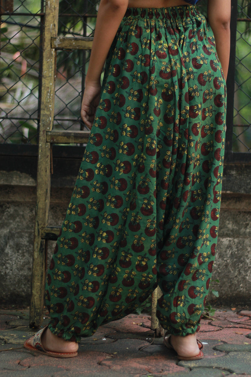 Wayfarer | Drop Crotch Pants | Fern Green Bagru