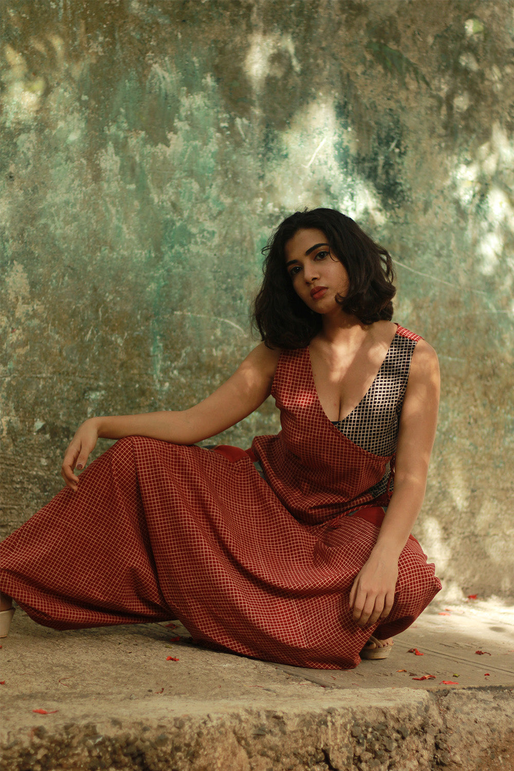 Dhaariyan | Wayfarer | Drop Crotch Pants | Madder Checks Ajrakh