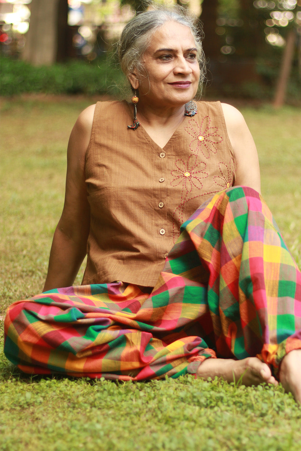 Wayfarer | Drop Crotch Unisex Pants | Checkered Medley