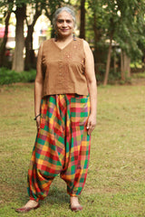 Wayfarer | Drop Crotch Unisex Pants | Checkered Medley
