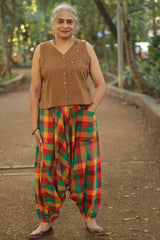 Wayfarer | Drop Crotch Unisex Pants | Checkered Medley