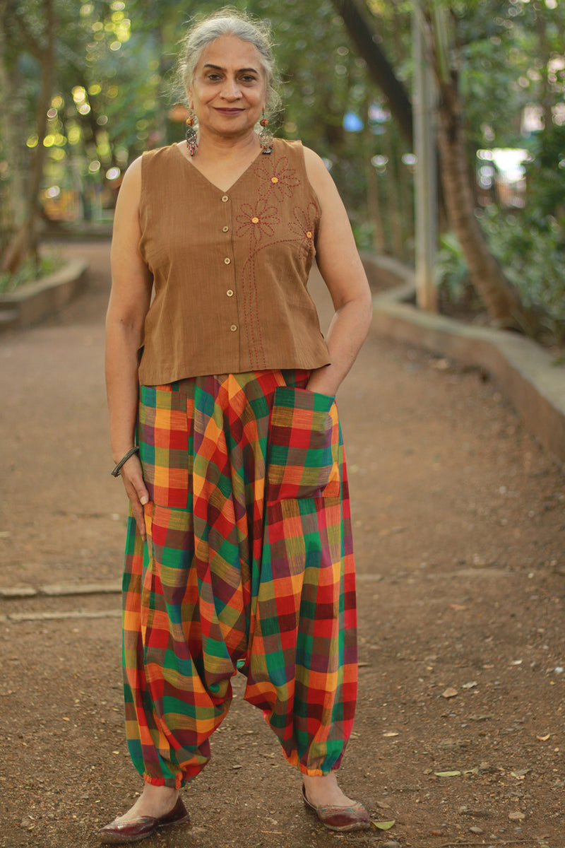 Wayfarer | Drop Crotch Unisex Pants | Checkered Medley