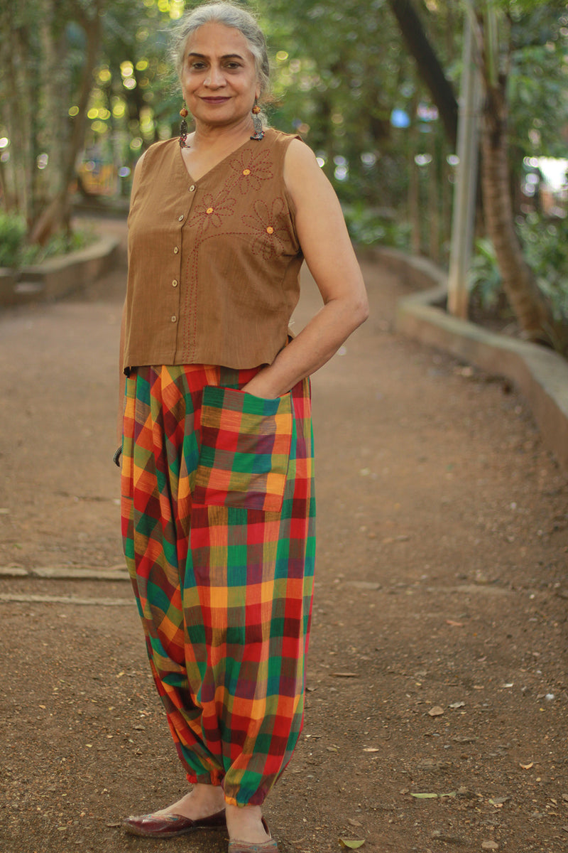 Wayfarer | Drop Crotch Unisex Pants | Checkered Medley