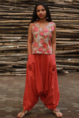 Wayfarer | Drop Crotch Unisex Pants | Rouge Checks