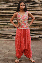 Wayfarer | Drop Crotch Unisex Pants | Rouge Checks