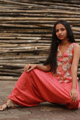 Wayfarer | Drop Crotch Unisex Pants | Rouge Checks