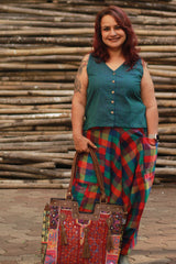 Wayfarer | Drop Crotch Unisex Pants | Checkered Medley