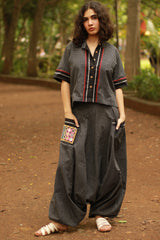 Wayfarer | Drop Crotch Pants | Noir Checks