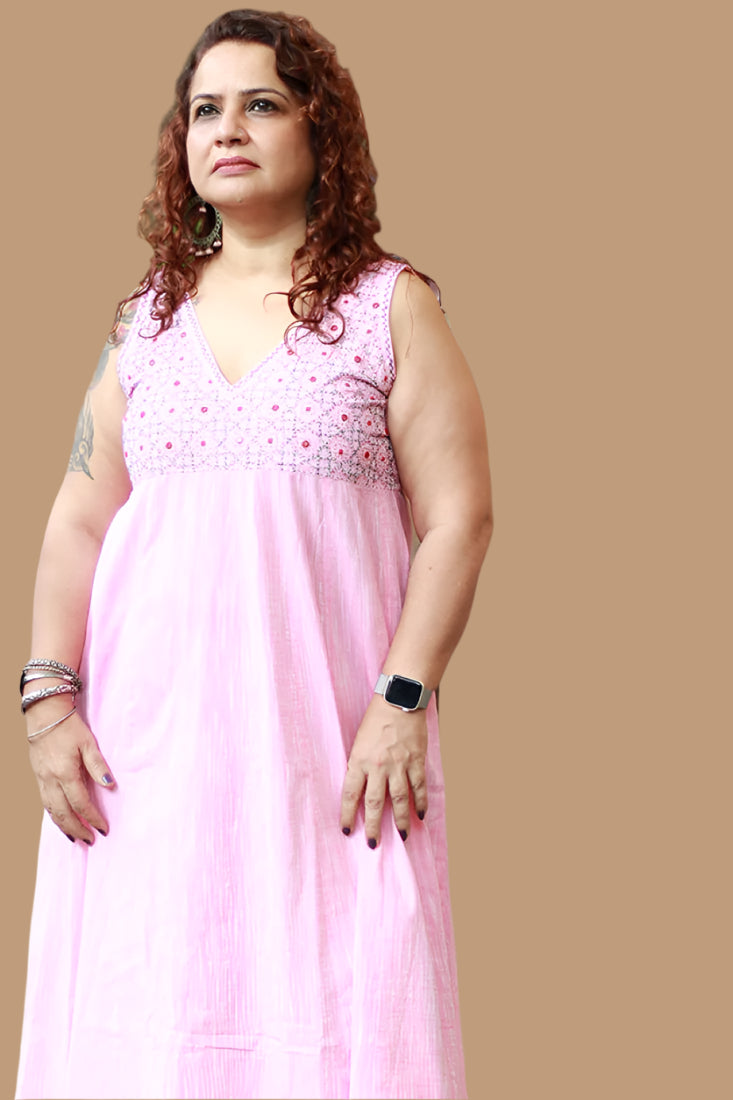 Khwaab | Long Kali Dress | Candy Pink