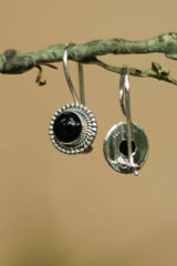 Golika | Pure Silver Earrings | Noir