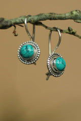 Golika | Pure Silver Earrings | Turquoise