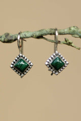 Vargita | Pure Silver Earrings | Green