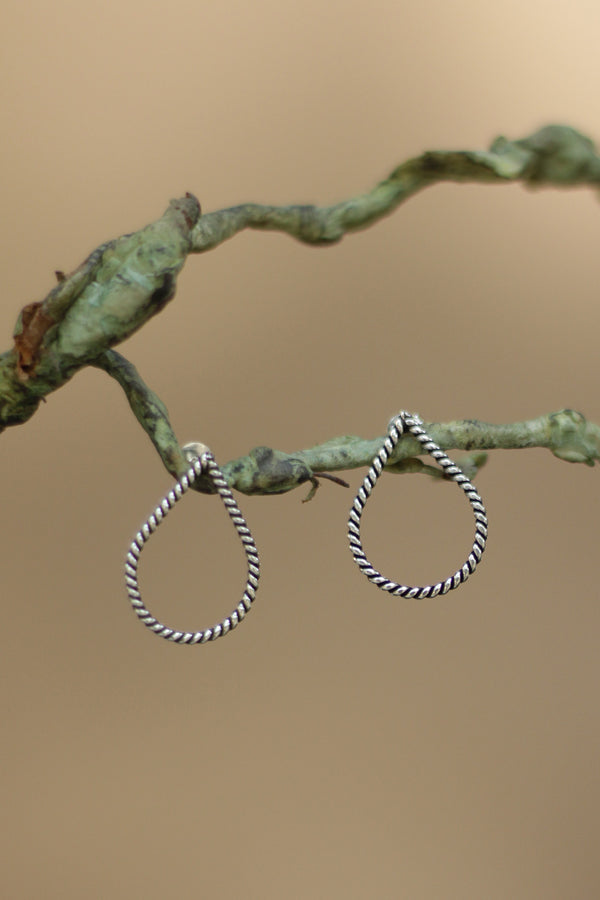 Twined Teardrops | Pure Silver Earring
