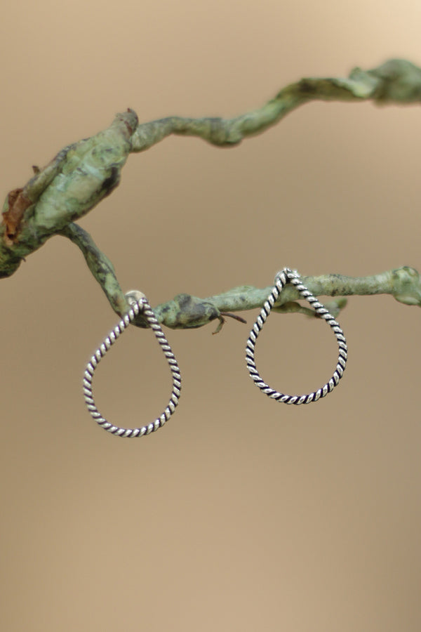 Twined Teardrops | Pure Silver Earring