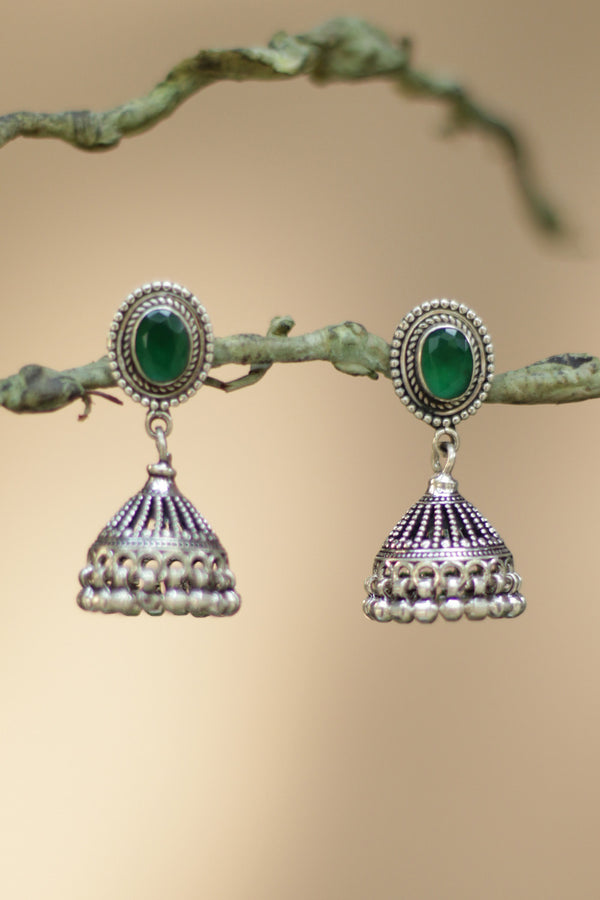 Harita Jhumka| Pure Silver Earring