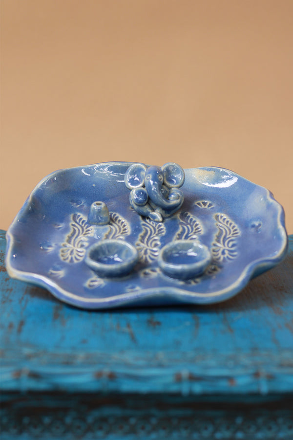 Mrudgandh | Ceramic Ganpati Thali