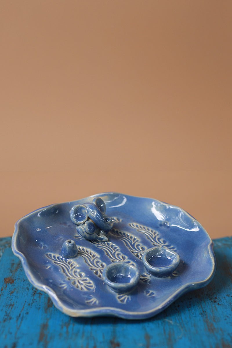 Mrudgandh | Ceramic Ganpati Thali