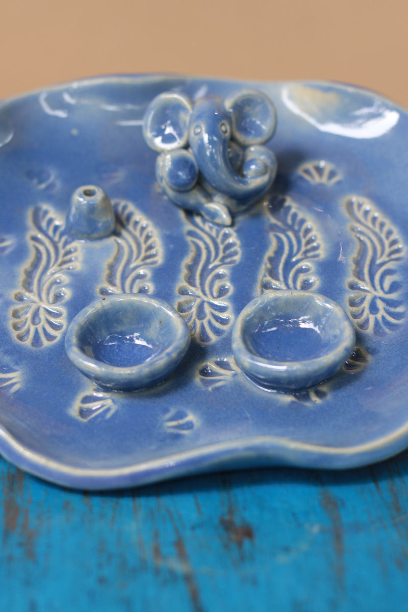 Mrudgandh | Ceramic Ganpati Thali