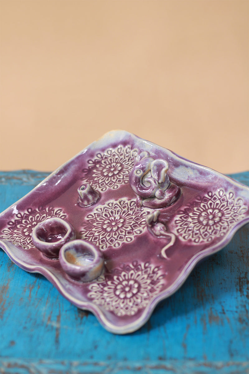 Mrudgandh | Ceramic Ganpati Thali