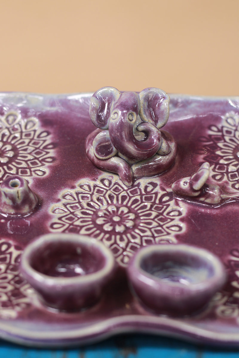 Mrudgandh | Ceramic Ganpati Thali