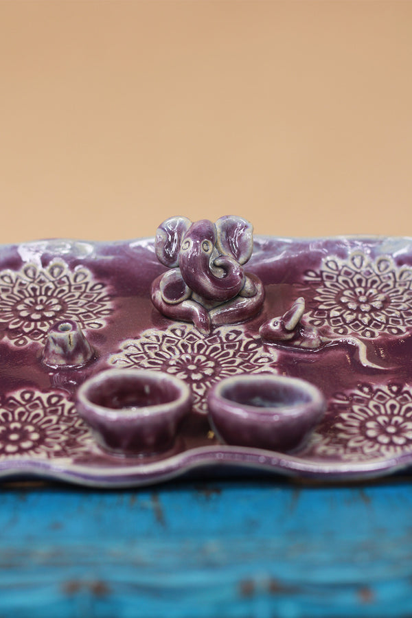 Mrudgandh | Ceramic Ganpati Thali
