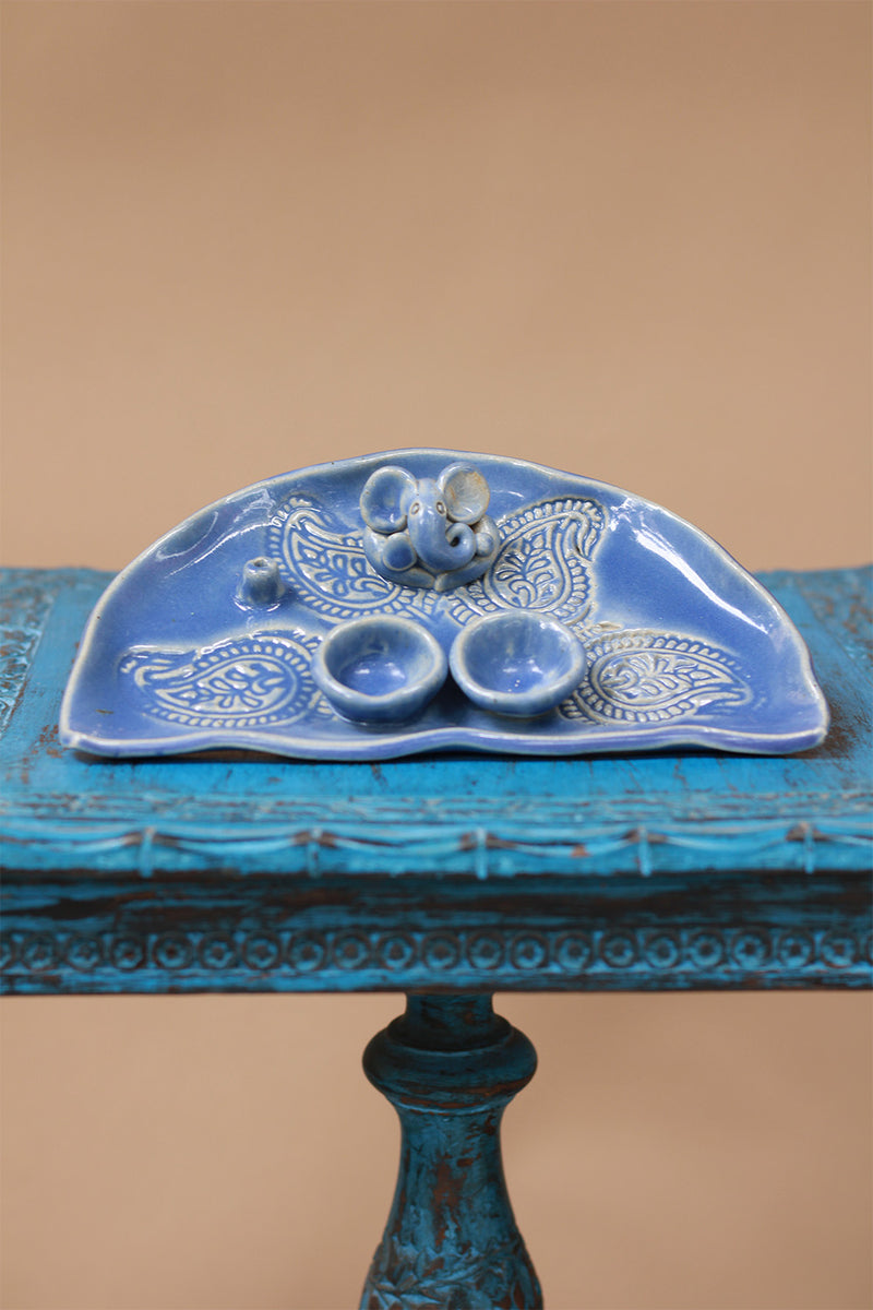 Mrudgandh | Ceramic Ganpati Thali
