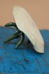 Mrudgandh | Ceramic Ring Holder Indigo Crackle Glaze