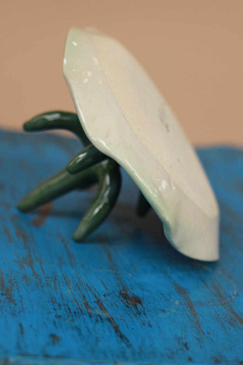 Mrudgandh | Ceramic Ring Holder Indigo Crackle Glaze
