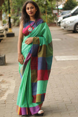 South Cotton Checks Saree