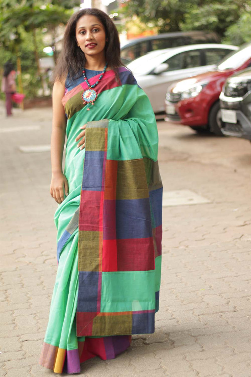 South Cotton Checks Saree