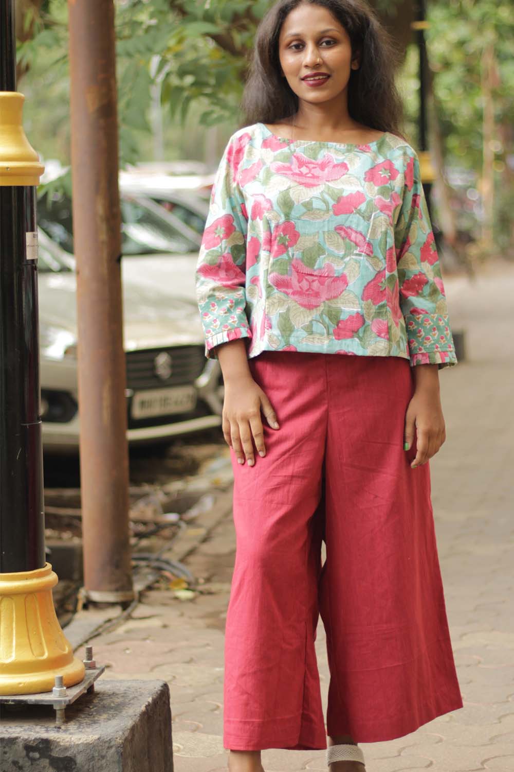Saumya | Wide Leg Pants | Terra Cotta
