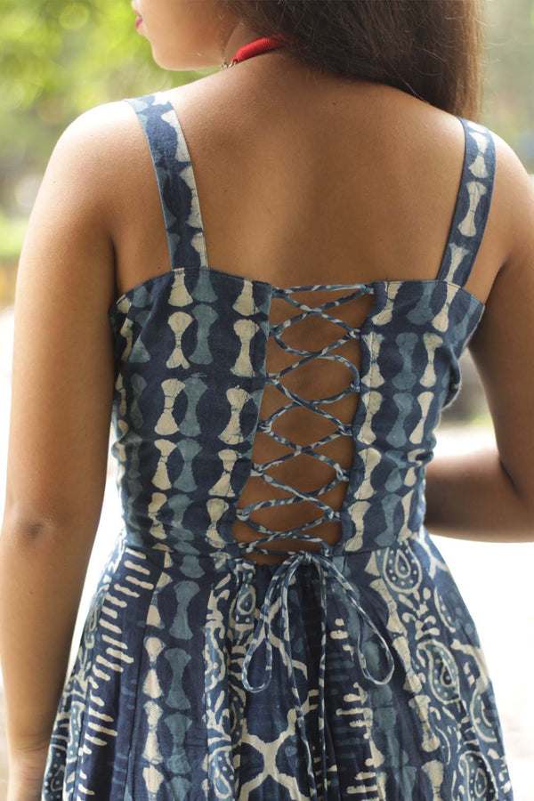 Tarangini | Long  Kali Dress | Indigo