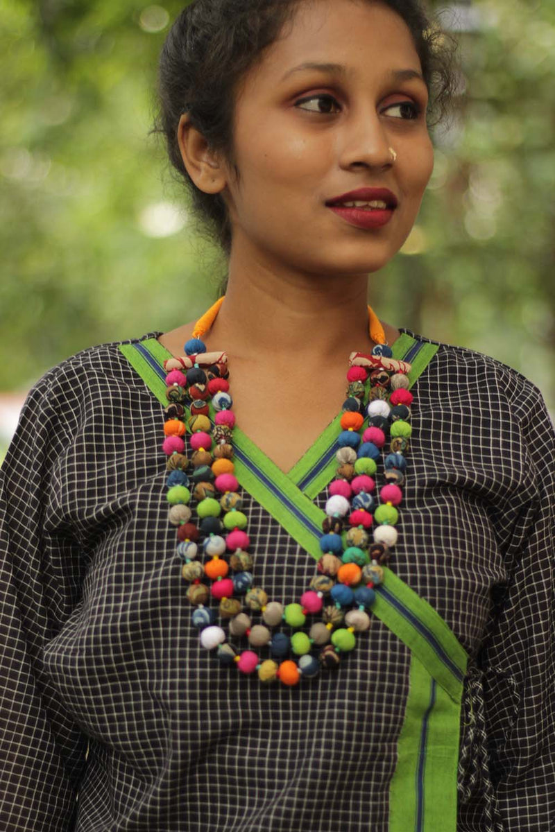 Vasundhara Syahi | Patteda Aanchu Co-Ord Set | Popat