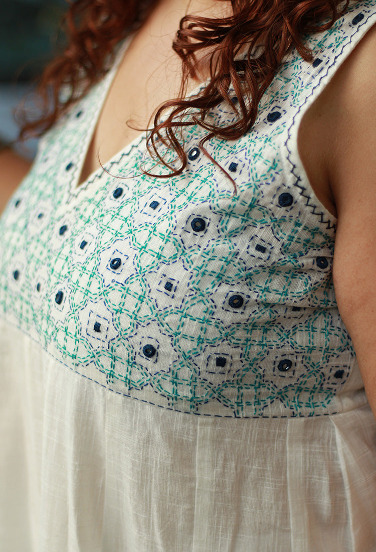 Khwaab | Long Kali Dress | White