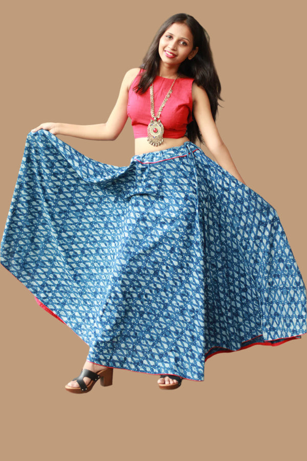 Umbrella Skirt | Indigo