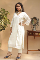 Abha | Angarkha Style Kurta | Banarasi Cotton