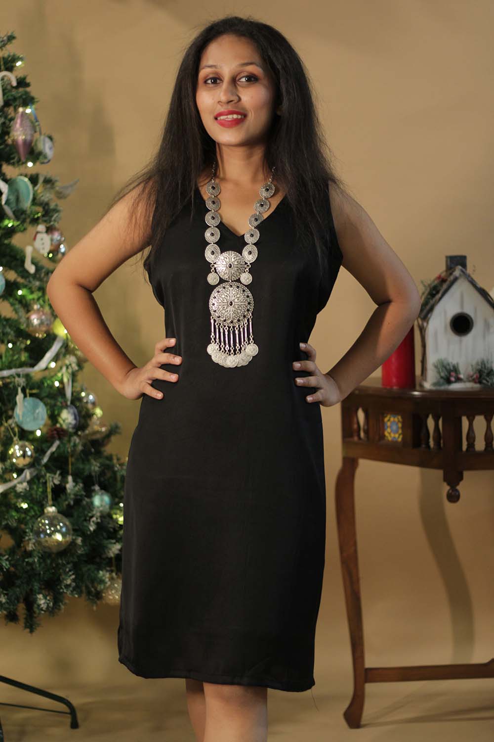 Starlight | Sleeveless Modal Dress | Midnight Noir