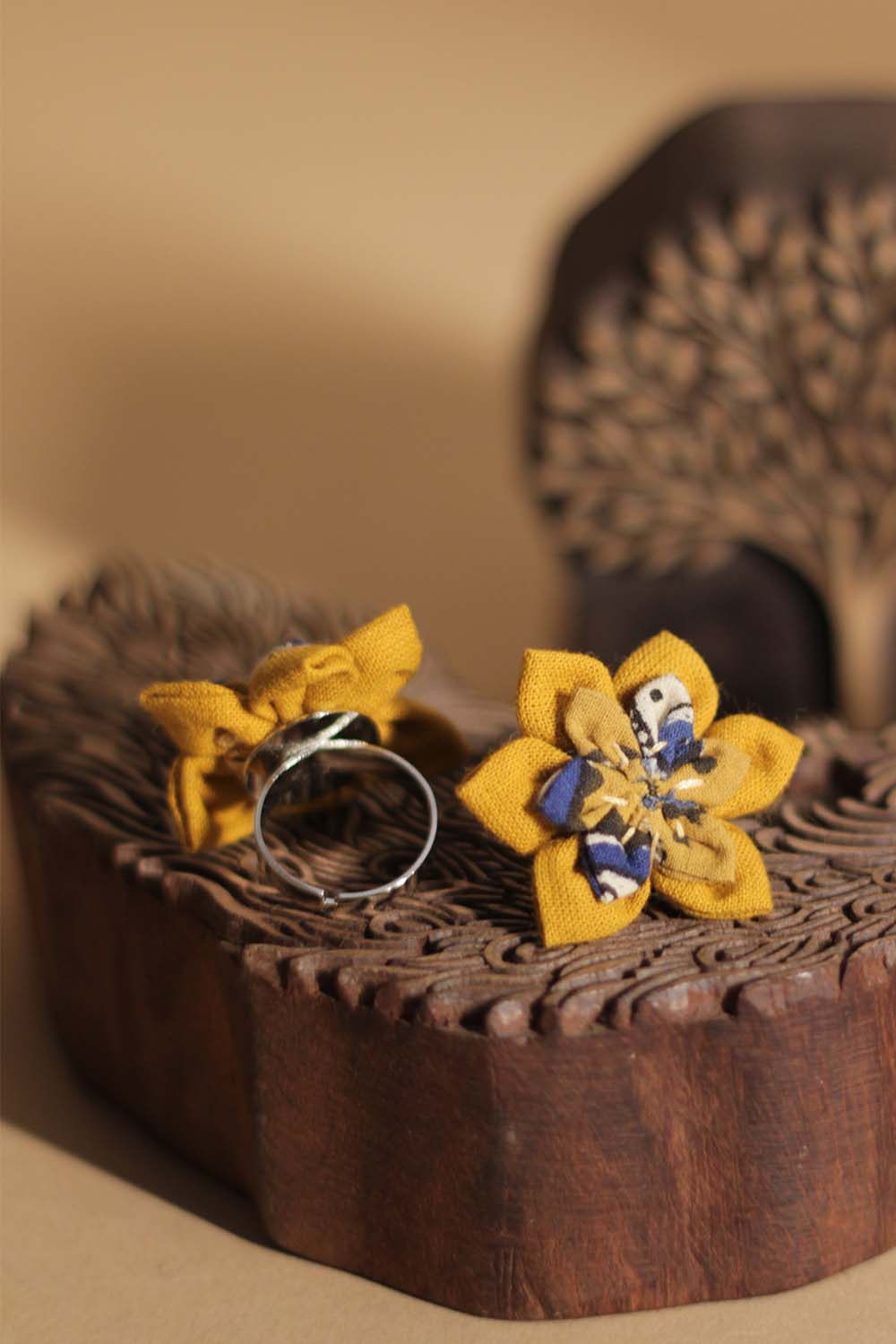 Chulbuli | Florette Rings | Mustard