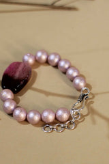 Bracelet | Pink Shell Pearl & Agate