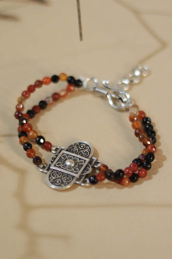 Bracelet | Agates & Turkish charm