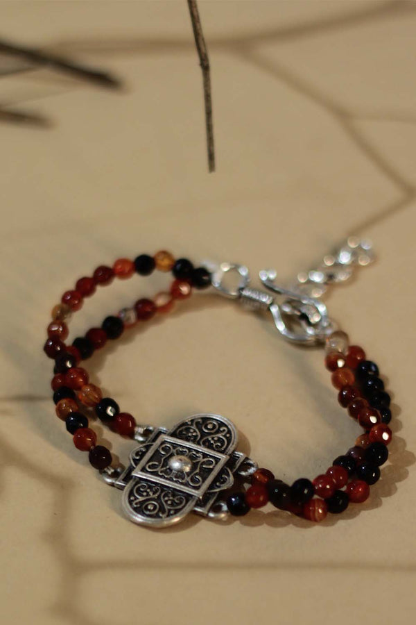 Bracelet | Agates & Turkish charm