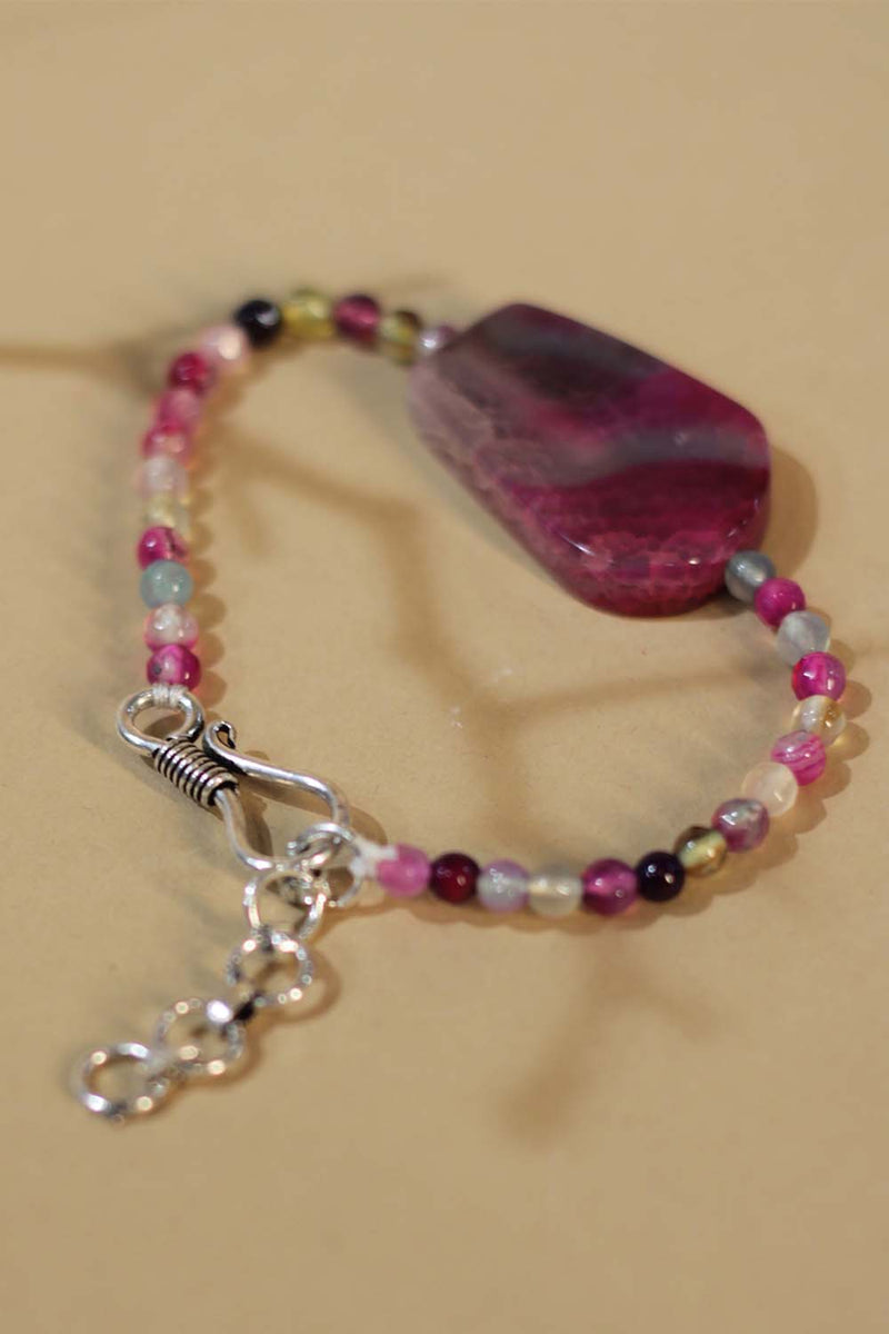 Bracelet | Magenta & Pink Agates