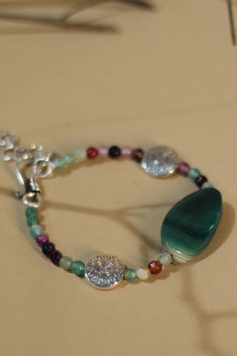 Bracelet | Pink & Green Agates
