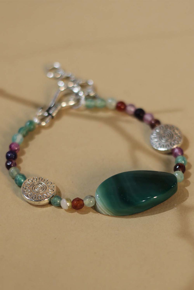 Bracelet | Pink & Green Agates