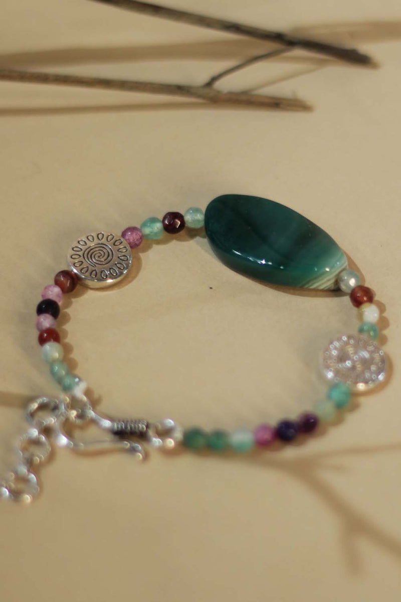 Bracelet | Pink & Green Agates