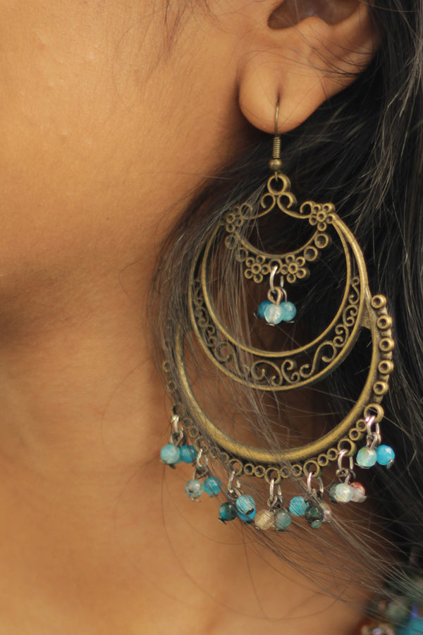 Chaand Baali Earrings- Ocean Blue