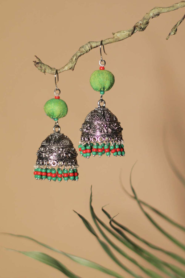 Nakhre | Potli Jhumka | Parrot Green