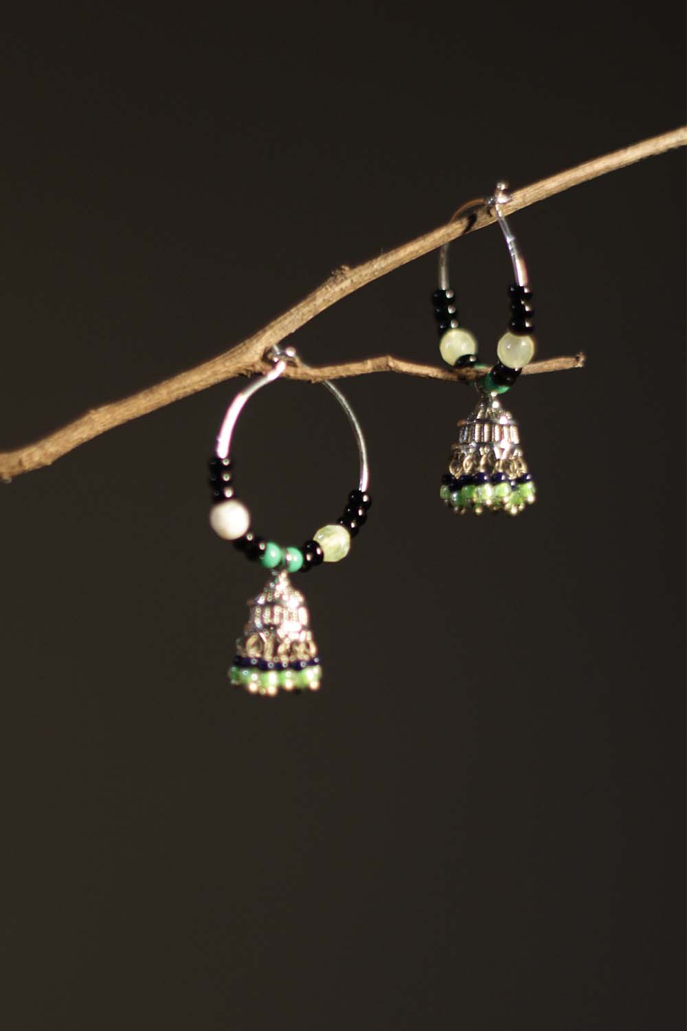 Chingari | Mini Bali Jhumka | Pista Green