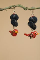Nakhre | Chindi Chidiya Earring | Indigo Ajrakh